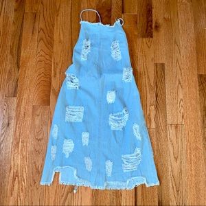 Distressed Denim Dress